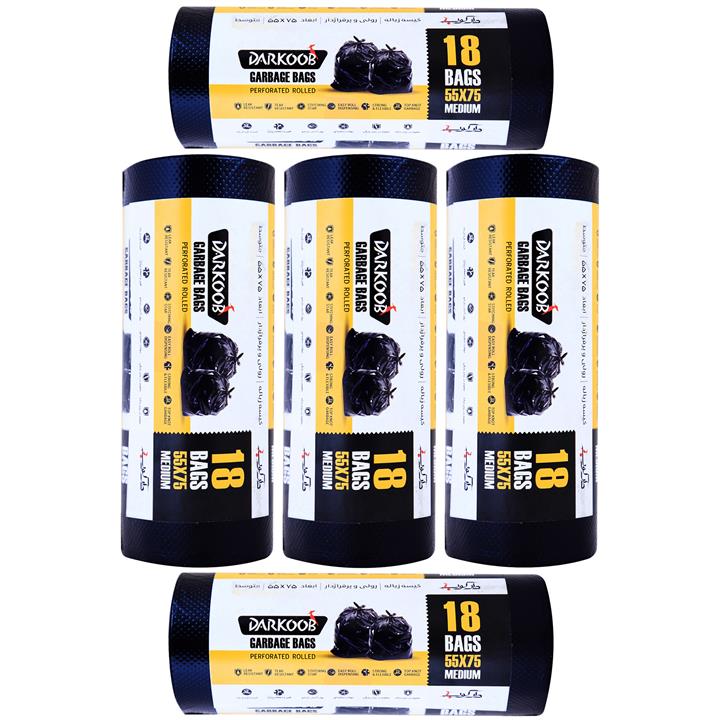 کیسه زباله دارکوب کد B18 سایز متوسط مجموعه 5 عددی